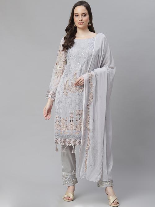 embroidered unstitched suit set - 17982694 - Very Small Image - 1