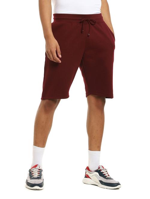 maroon solid shorts - 17983499 - Very Small Image - 1