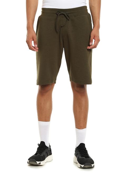 olive green solid shorts - 17983500 - Very Small Image - 1