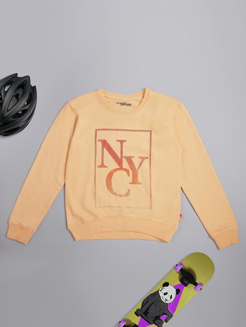 front print round neck sweatshirt - 17983609 - Very Small Image - 1