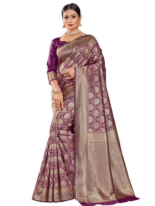 jacquard work woven saree with blouse - 17983768 - Very Small Image - 1