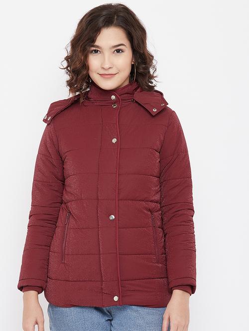 hooded neck quilted jacket - 17984117 - Very Small Image - 1