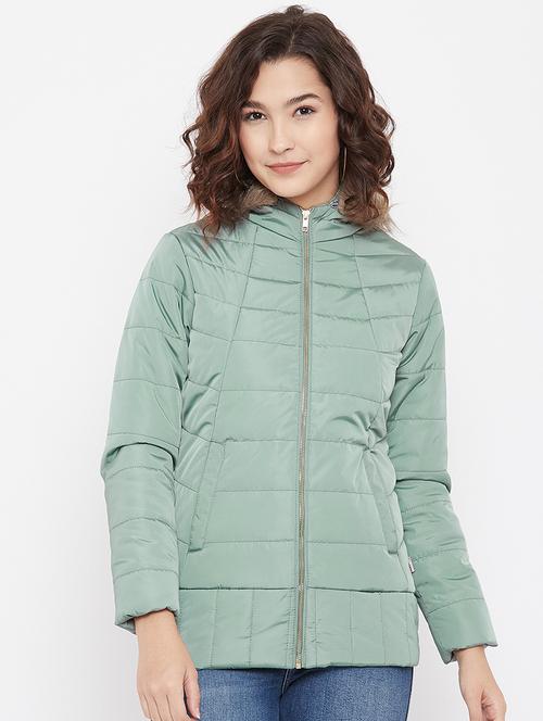 hooded neck quilted jacket - 17984118 - Very Small Image - 1