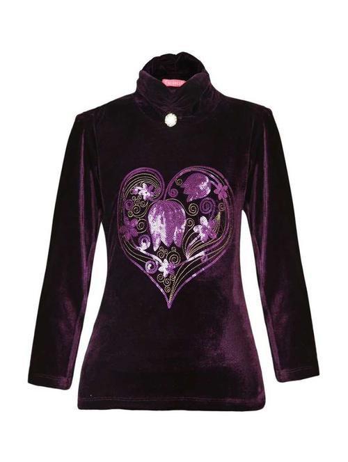 purple velvet top - 17984835 - Very Small Image - 1