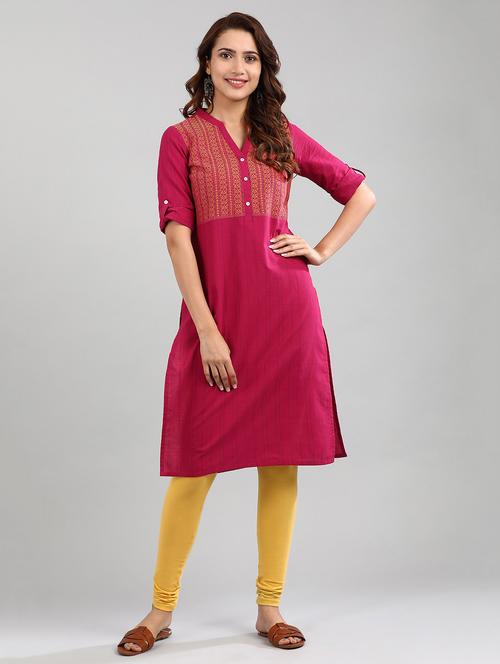 women's straight kurta - 17984955 - Very Small Image - 1