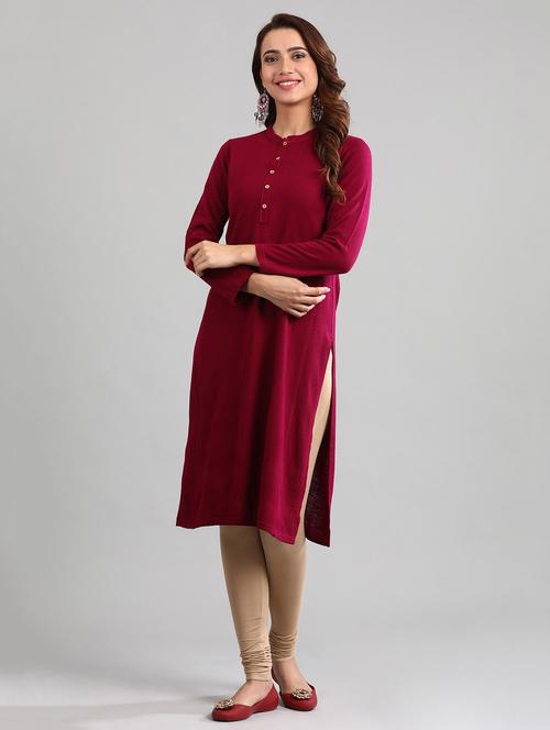 solid straight kurta - 17985265 - Very Small Image - 1