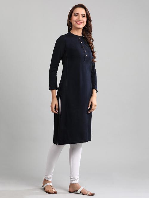 solid straight kurta - 17985267 - Very Small Image - 1