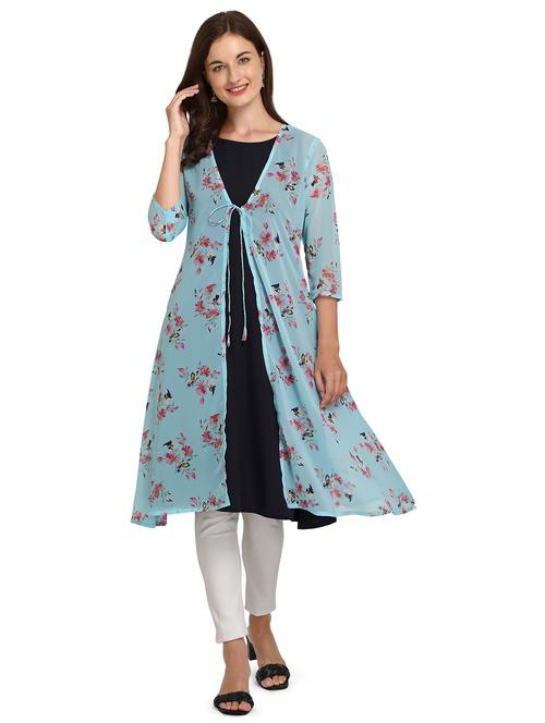 light blue georgette shrug - 17985784 - Very Small Image - 1