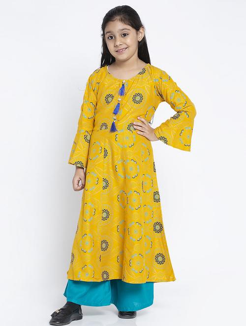 yellow printed suit set - 17985859 - Very Small Image - 1