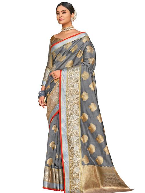 self design woven saree - 17986851 - Very Small Image - 1