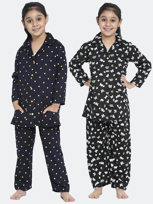 pack of 2 printed nightwear pajama set - 17987185 - Very Small Image - 1