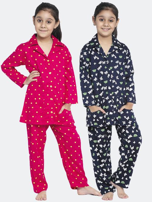 set of 2 printed nightwear pajama set - 17987192 - Very Small Image - 1