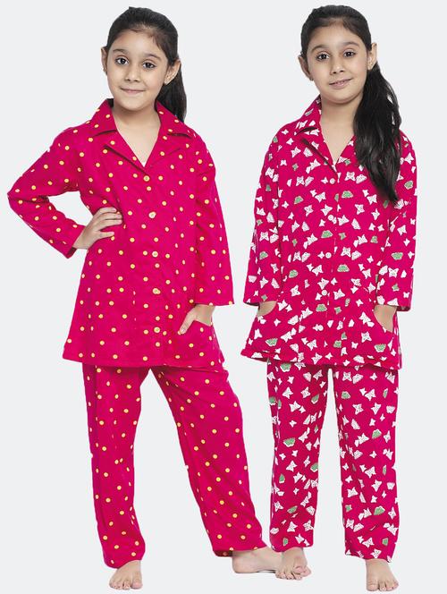 set of 2 printed nightwear pajama set - 17987198 - Very Small Image - 1