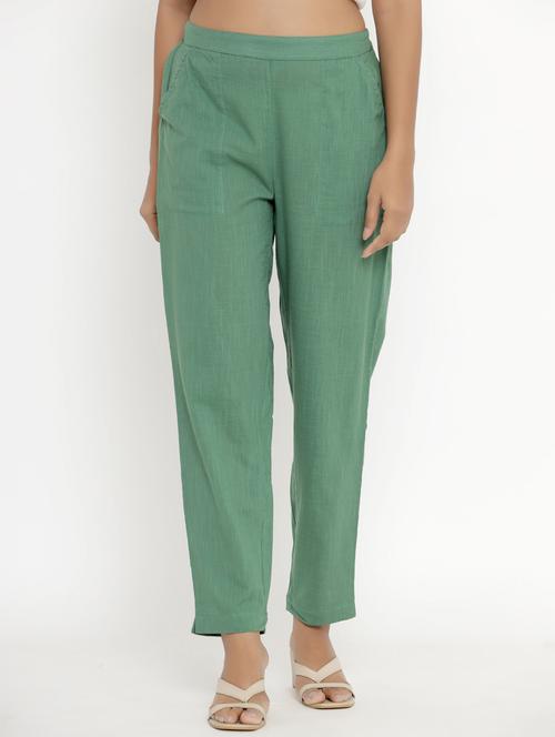 mid rise cigarette pants trouser - 17987882 - Very Small Image - 1