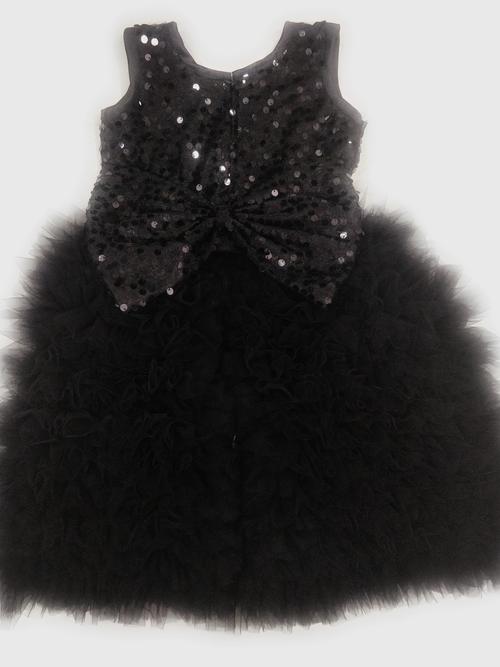 tilism girls black knee length dress - 17989775 - Very Small Image - 1