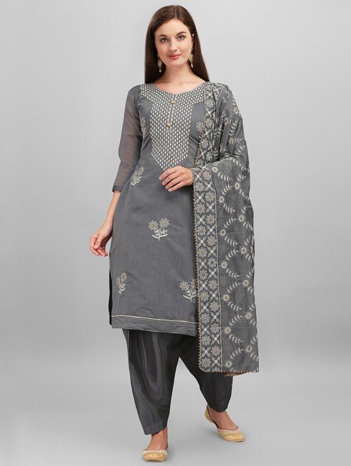 embroidered unstitched suit set - 17991031 - Very Small Image - 1