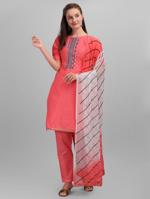 embroidered unstitched suit set - 17991041 - Very Small Image - 1