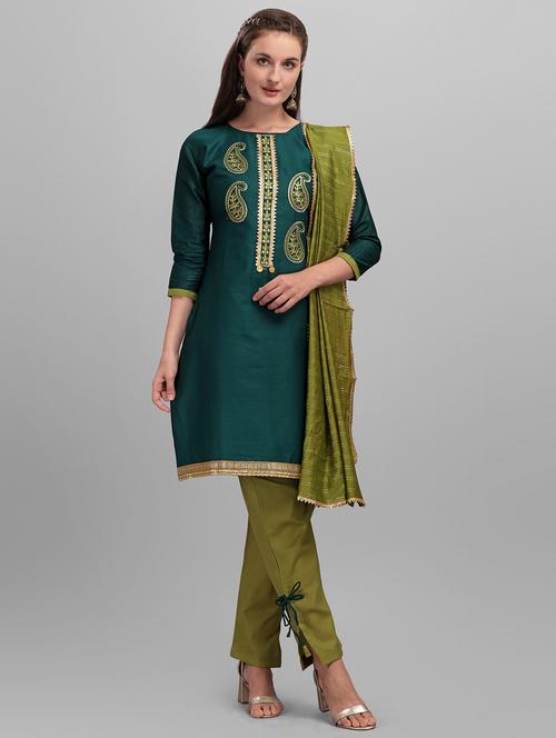 embroidered unstitched suit set - 17991056 - Very Small Image - 1