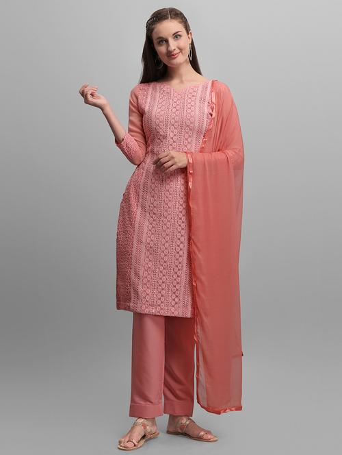 embroidered unstitched suit set - 17991062 - Very Small Image - 1