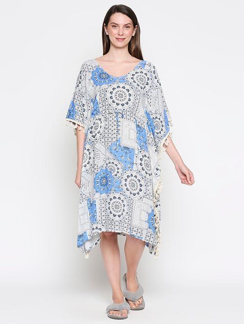 v-neck kaftan dress - 17994467 - Very Small Image - 1