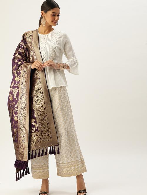 jacquard woven dupatta - 17995403 - Very Small Image - 1