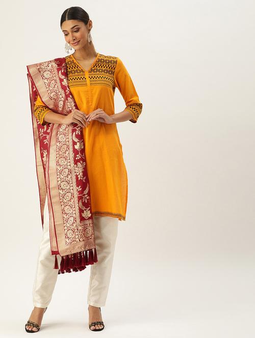 jacquard woven dupatta - 17995405 - Very Small Image - 1