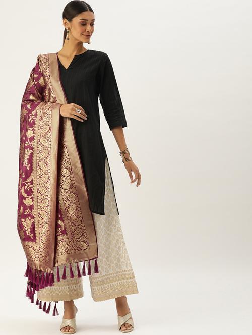 jacquard woven dupatta - 17995407 - Very Small Image - 1