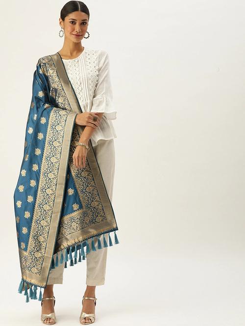 jacquard woven dupatta - 17995424 - Very Small Image - 1