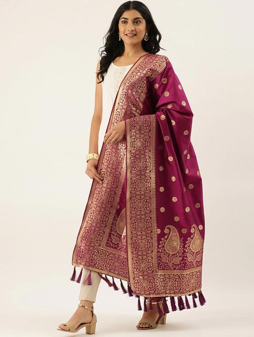 jacquard woven dupatta - 17995434 - Very Small Image - 1