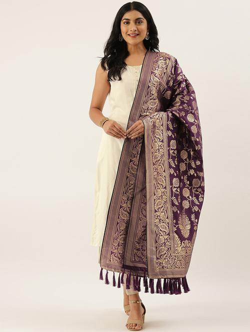 jacquard woven dupatta - 17995439 - Very Small Image - 1