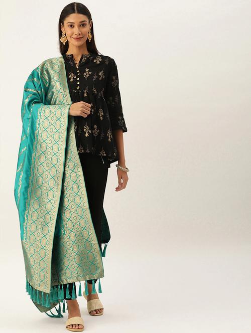 jacquard woven dupatta - 17995449 - Very Small Image - 1