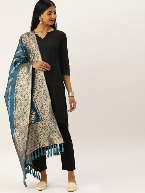 jacquard woven dupatta - 17995451 - Very Small Image - 1