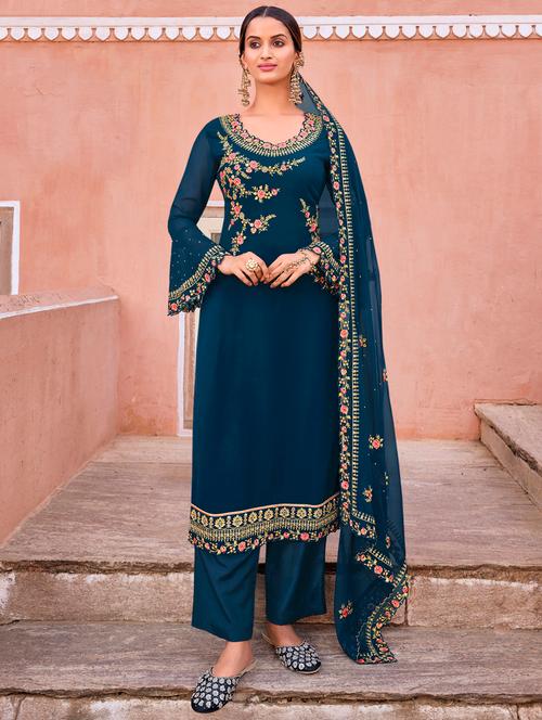 embroidered unstitched suit set - 17995608 - Very Small Image - 1