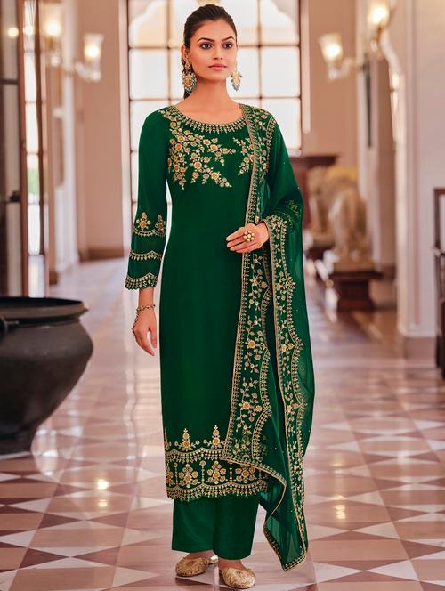 embroidered unstitched suit set - 17995614 - Very Small Image - 1