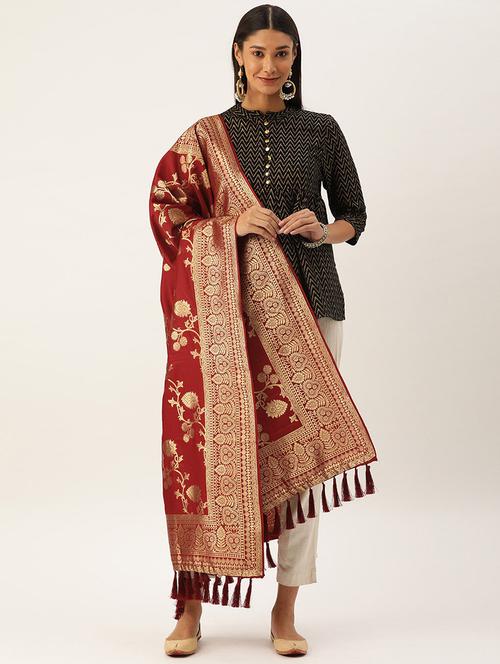 jacquard woven dupatta - 17995674 - Very Small Image - 1