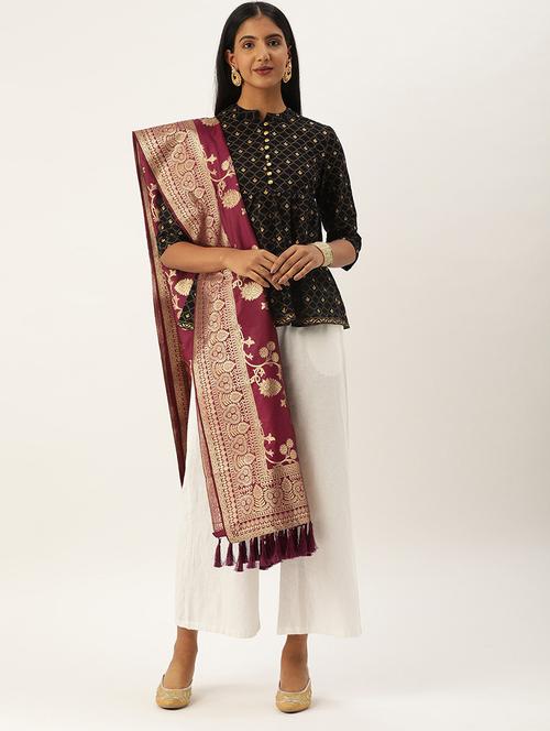 jacquard woven dupatta - 17995676 - Very Small Image - 1
