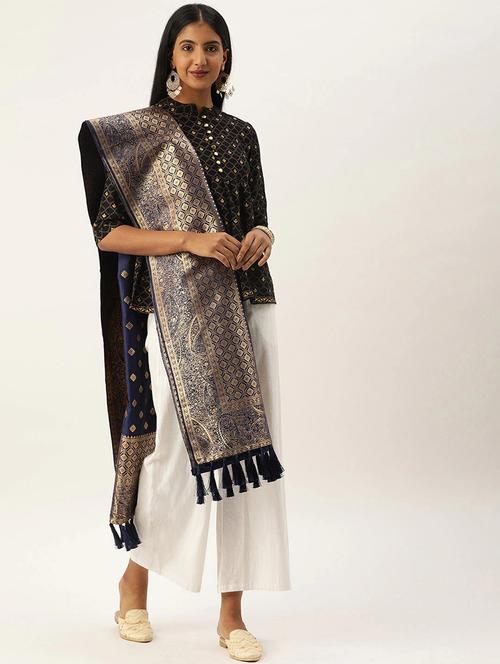 jacquard woven dupatta - 17995679 - Very Small Image - 1
