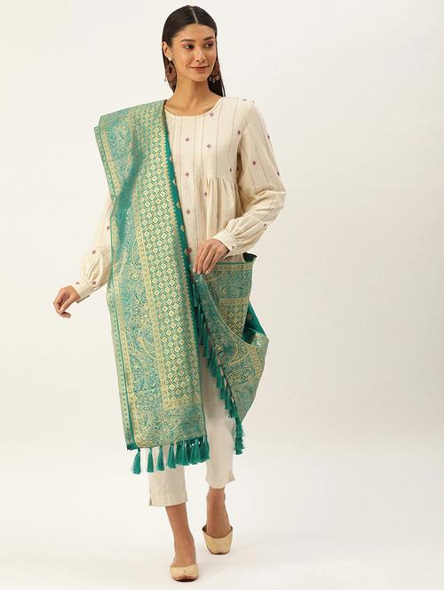 jacquard woven dupatta - 17995682 - Very Small Image - 1