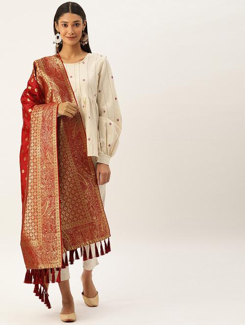 jacquard woven dupatta - 17995683 - Very Small Image - 1