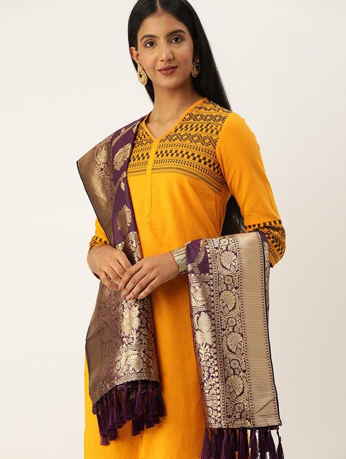 jacquard woven dupatta - 17995697 - Very Small Image - 1