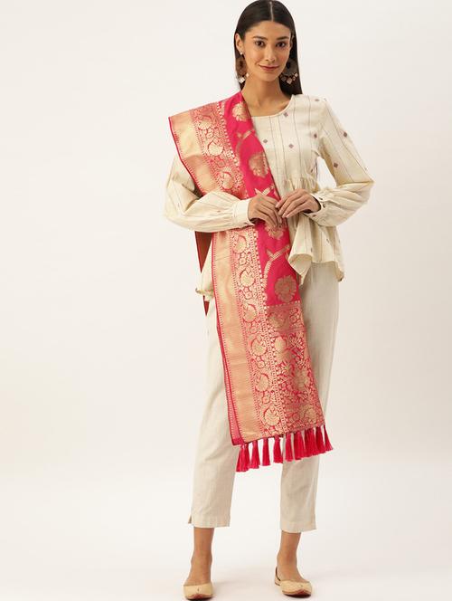 jacquard woven dupatta - 17995698 - Very Small Image - 1