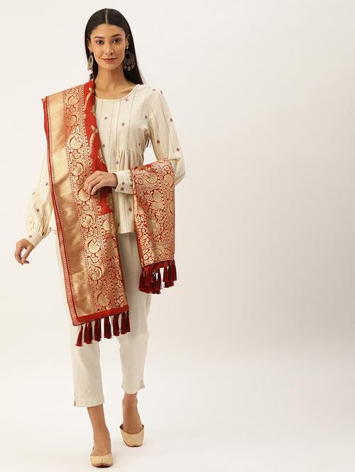jacquard woven dupatta - 17995701 - Very Small Image - 1