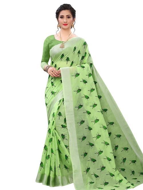 conversational printed saree with blouse - 17996592 - Very Small Image - 1