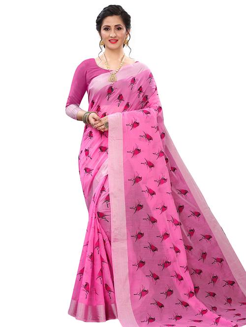 conversational printed saree with blouse - 17996594 - Very Small Image - 1