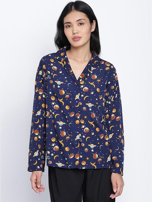 long sleeved printed top - 17996890 - Very Small Image - 1