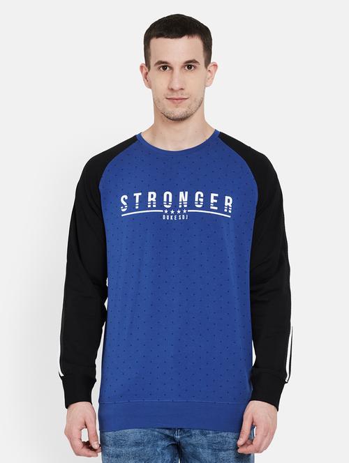 blue printed raglan sweatshirt - 17997241 - Very Small Image - 1