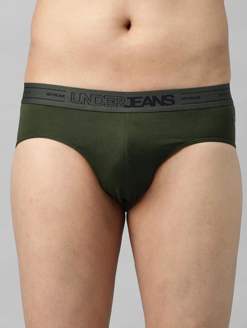 olive solid hipster brief - 17997610 - Very Small Image - 1
