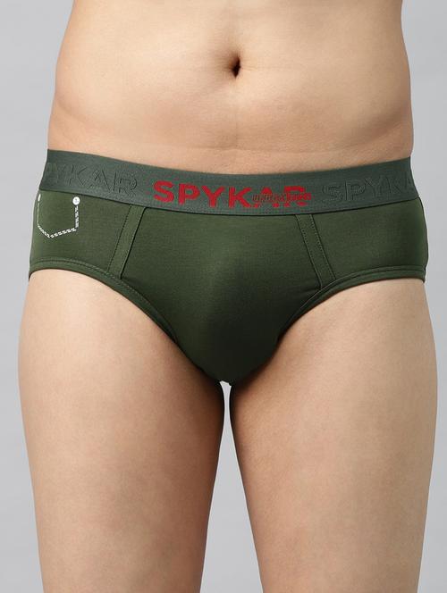 olive solid hipster brief - 17997615 - Very Small Image - 1