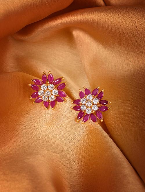 red brass studs earring - 17997906 - Very Small Image - 1