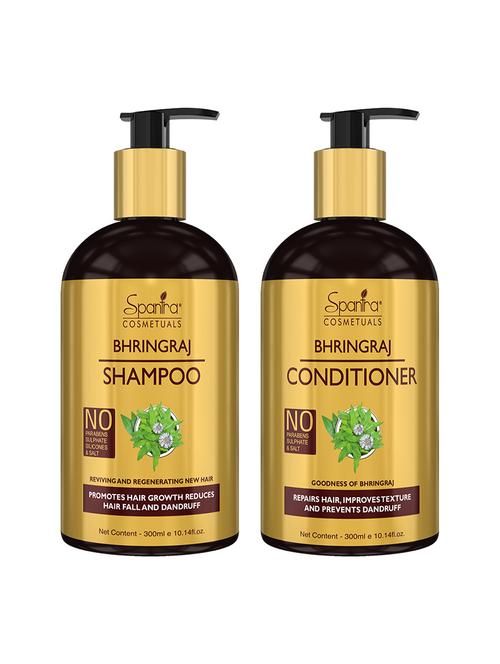 spantra bhringraj shampoo and conditioner, 300ml each, pack of 2 - 17998528 - Very Small Image - 1